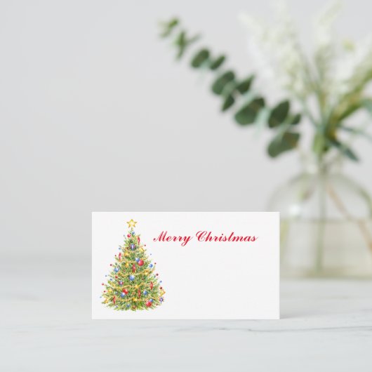 Klassische Weihnachtsbaum-Platzkarten Platzkarte (Stehend Vorderseite)