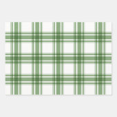 Klassische Weihnachtsbäume und Karierte grüne Wrap Geschenkpapier Set (Vorderseite)