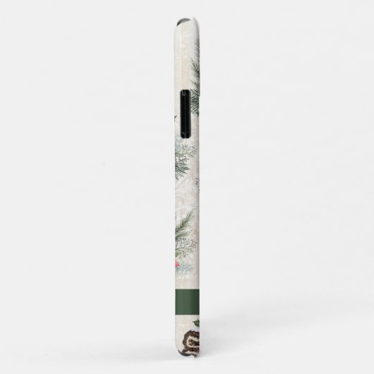 Klassische Weihnachtsbaumwolle in Rot und Weiß Case-Mate iPhone Hülle (Hinten/Rechts)