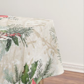 Klassische Weihnachtsbaumwolle in Rot und Weiß Tischdecke (Beispiel)