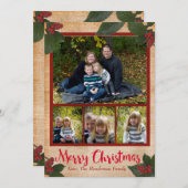 Klassische Weihnachtsbeeren-12x18 Feiertagskarte (Vorne/Hinten)