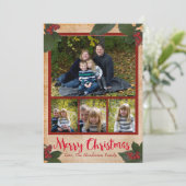 Klassische Weihnachtsbeeren-12x18 Feiertagskarte (Stehend Vorderseite)