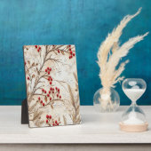 Klassische Weihnachtsberries und Schneeflocken Fotoplatte (Seite)