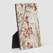 Klassische Weihnachtsberries und Schneeflocken Fotoplatte (Seite)