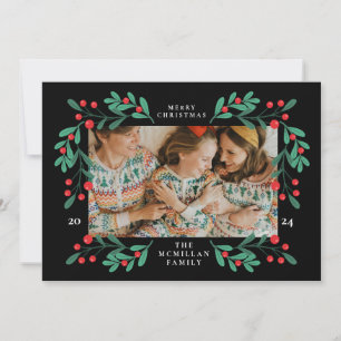 Klassische Weihnachtsbilderkarte Feiertagskarte