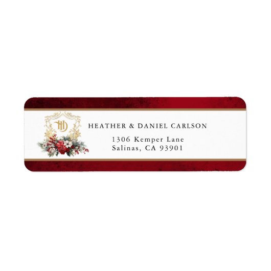 Klassische Weihnachtsblumenfeier Mongram Wedding (Vorne)