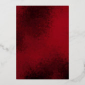 Klassische Weihnachtsblumenfeier Mongram Wedding Folieneinladung (Rückseite)