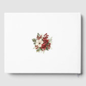 Klassische Weihnachtsblumenfeier Mongram Wedding Gästebuch (Rückseite)