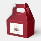 Klassische Weihnachtsblumenfeier Mongram Wedding Geschenkschachtel (Vorderseite)