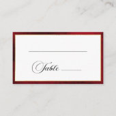 Klassische Weihnachtsblumenfeier Mongram Wedding Platzkarte (Vorderseite)