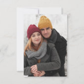 Klassische Weihnachtsblumenfeier Mongram Wedding Save The Date (Rückseite)