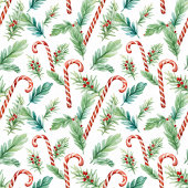 Klassische Weihnachtscreme mit Zuckerrohren, Aquar Fleecedecke