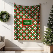 Klassische Weihnachtsdecke Chic Monogramm-Stil Fleecedecke