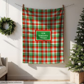 Klassische Weihnachtsdecke Chic Monogramm-Stil Fleecedecke