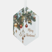 Klassische Weihnachtsdekoration Ornament Aus Glas (Vorderseite Links)