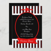 Klassische Weihnachtsessen-Party Einladung (Vorne/Hinten)