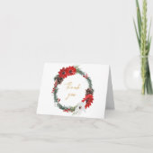 Klassische Weihnachtsfeier - Dankeschön-Karte Dankeskarte (Vorderseite)