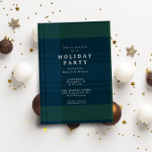 Klassische Weihnachtsfeier karierte Urlaubsparty Einladung