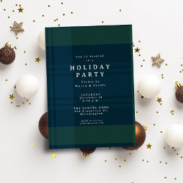 Klassische Weihnachtsfeier karierte Urlaubsparty Einladung