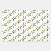 Klassische Weihnachtsfeier mit Berries Geschenkpapier Set (Vorderseite 3)