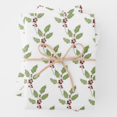 Klassische Weihnachtsfeier mit Berries Geschenkpapier Set (Beispiel)