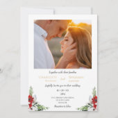 Klassische Weihnachtsfeier Moderne Minimale Foto H Einladung (Vorderseite)