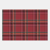 Klassische Weihnachtsfeiertage in kariertem Weihna Geschenkpapier Set (Vorderseite)