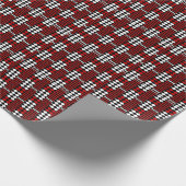 Klassische Weihnachtsfeiertage kariert Geschenkpapier (Ecke)