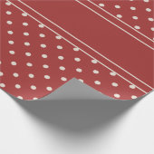 Klassische Weihnachtsfeiertage Rotes Elfenbeinvier Geschenkpapier (Ecke)