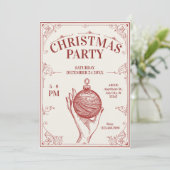 Klassische Weihnachtsfeste Einladung (Stehend Vorderseite)