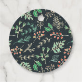 Klassische Weihnachtsflorentafel Geschenkanhänger (Rückseite)