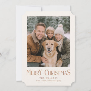 Klassische Weihnachtsfoto-Feiertagskarte Feiertagskarte