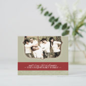 Klassische Weihnachtsfotokarte Feiertagskarte (Stehend Vorderseite)