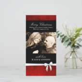 Klassische Weihnachtsfotokarte Feiertagskarte (Stehend Vorderseite)