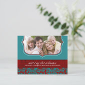 Klassische Weihnachtsfotokarte Feiertagskarte (Stehend Vorderseite)