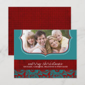 Klassische Weihnachtsfotokarte Feiertagskarte (Vorne/Hinten)