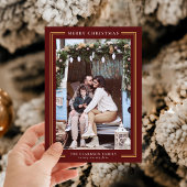 Klassische Weihnachtsfotokarte Feiertagskarte