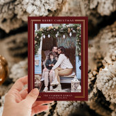 Klassische Weihnachtsfotokarte Folien Feiertagskarte