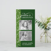 Klassische Weihnachtsfotokarten Feiertagskarte (Stehend Vorderseite)