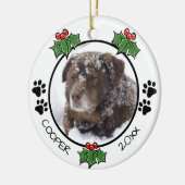 Klassische Weihnachtsgebäck-Drucke Keramik Ornament (Links)