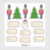 Klassische Weihnachtsgeschenke-Aufkleber Aufkleber (Blatt)