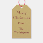 Klassische Weihnachtsgeschenke Geschenkanhänger (Vorderseite)