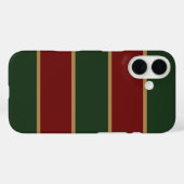 Klassische Weihnachtsgrün und Rot mit Goldschmiede Case-Mate iPhone Hülle (Rückseite (Horizontal))