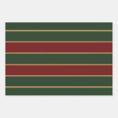 Klassische Weihnachtsgrün und Rot mit Goldschmiede Geschenkpapier Set (Vorderseite)