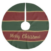 Klassische Weihnachtsgrün und Rot mit Goldschmiede Polyester Weihnachtsbaumdecke (Vorderseite)