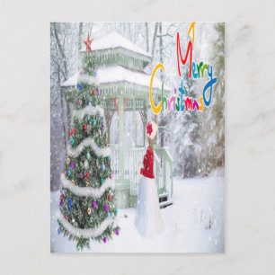 Klassische Weihnachtsgrüße Postkarte