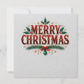 Klassische Weihnachtskarte (Rückseite)