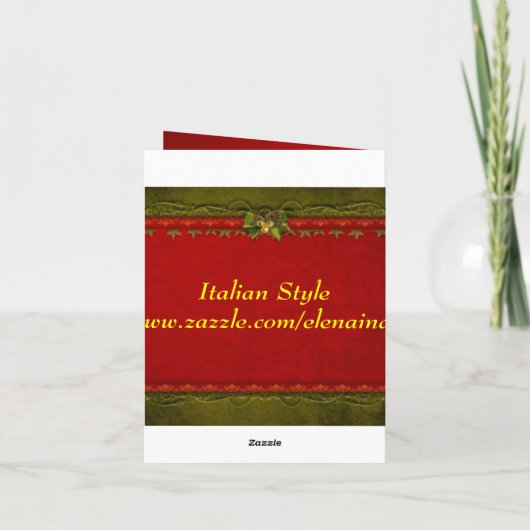 Klassische Weihnachtskarte Feiertagskarte (Rückseite)