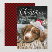 Klassische Weihnachtskarte Feiertagskarte (Vorne/Hinten)