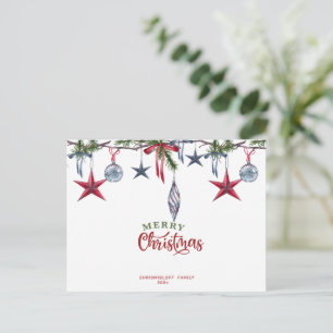 Klassische Weihnachtskarte, kundenspezifische Weih Feiertagspostkarte